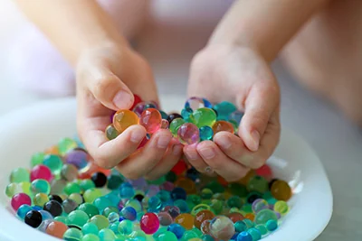 Visual for this record: A 2025 federal rule sets size and chemical limits for water beads