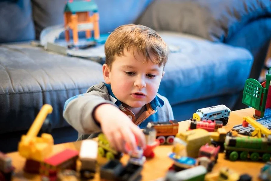 Visual for this record: A 36-toddler study linked fewer toys to longer, varied play